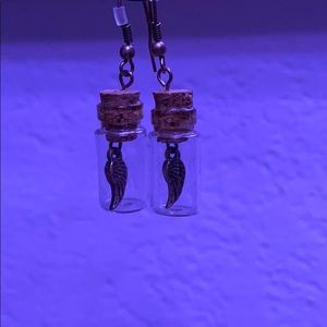 Wings in bottles earrings